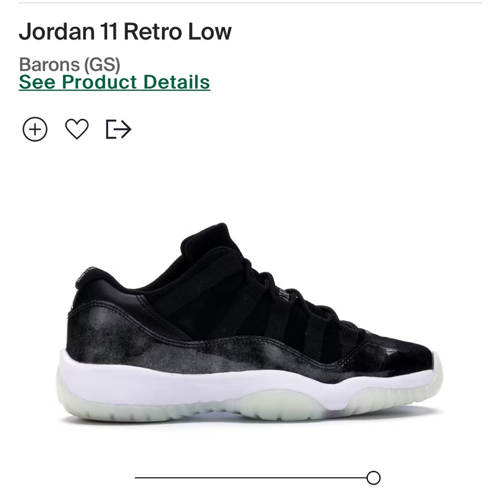 Air jordan 11 retro low kids barons sneakers youth